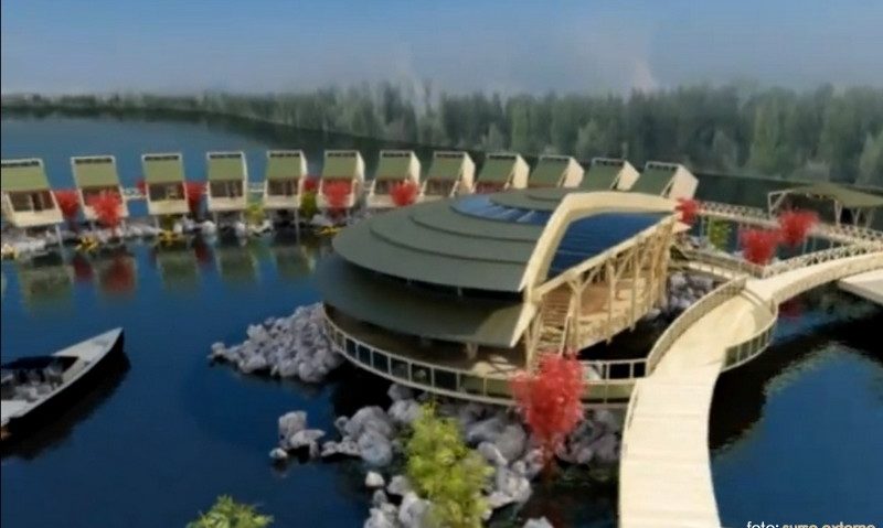 Complex turistic lacustru în amenajare pe Dunăre Complex turistic lacustru în amenajare pe Dunăre