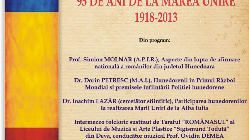 95 de ani de la Marea Unire 95 de ani de la Marea Unire