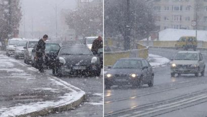 Iarna s-a instalat în vestul ţării. Află care sunt drumurile cu probleme