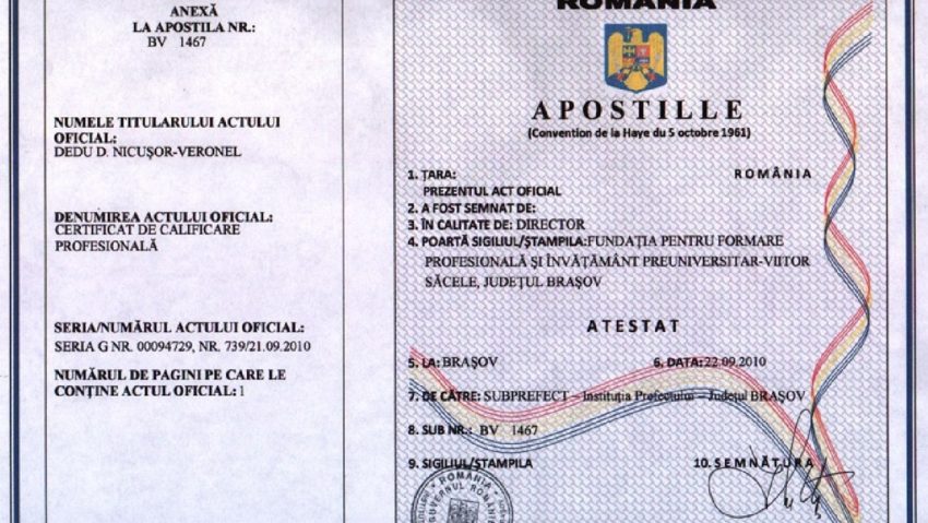 Registru electronic al apostilelor Registru electronic al apostilelor
