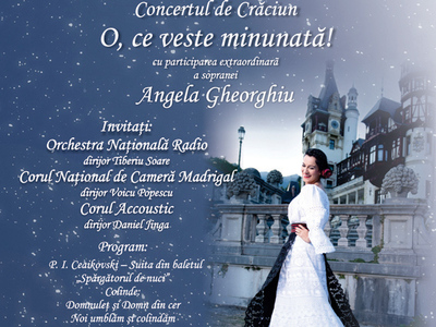 Angela Gheorghiu aduce Crăciunul în casele românilor, printr-un concert radiofonic, pe 24 decembrie