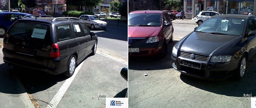Parcările din Reşiţa sunt ocupate abuziv Parcările din Reşiţa sunt ocupate abuziv
