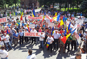 Miting de protest la Petroșani