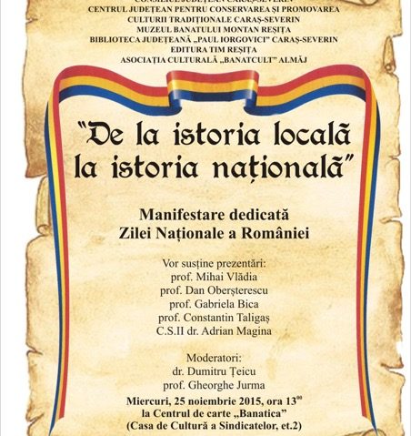 “De la istoria locală la istoria naţională” “De la istoria locală la istoria naţională”