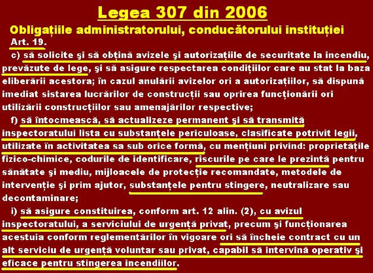 Pompierii controlează şi instituţii publice