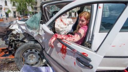 Accident groaznic în capitala Banatului.Neatenţia la volan îţi poate curma viaţa!