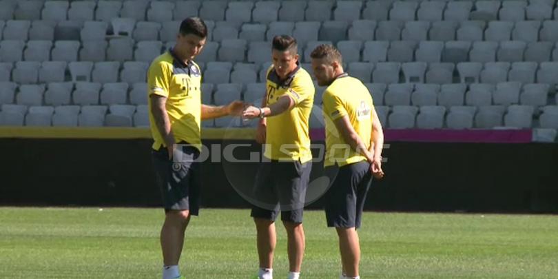 Tricolorii au inspectat gazonul de pe ”Cluj Arena”. Daum a ținut o ședință direct pe teren! Tricolorii au inspectat gazonul de pe ”Cluj Arena”. Daum a ținut o ședință direct pe teren!