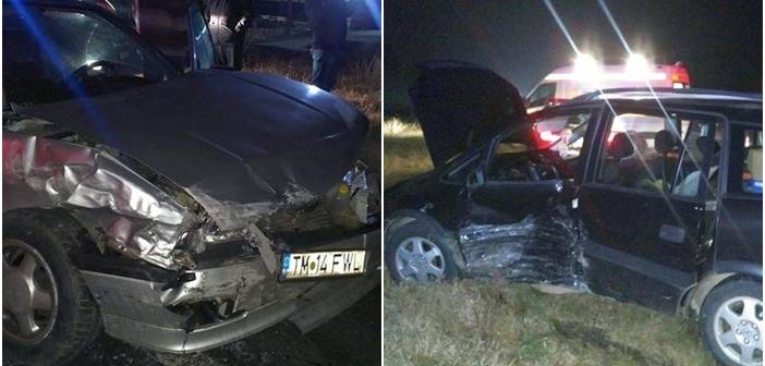 Accident la ieșirea din Timișoara. Două autoturisme s-au izbit în timpul unei depășiri Accident la ieșirea din Timișoara. Două autoturisme s-au izbit în timpul unei depășiri