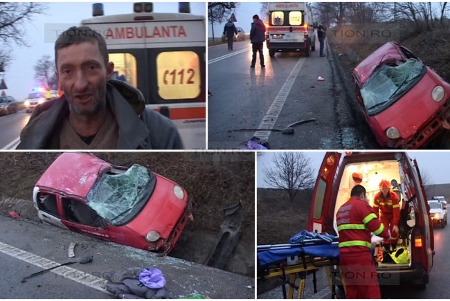 [VIDEO] ACCIDENT grav în vestul ţării: Un şofer beat se distrează după ce a băgat în comă un coleg