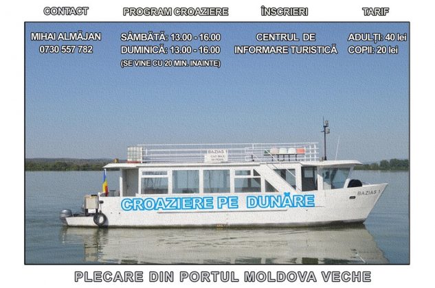 La Moldova Nouă se fac croaziere pe Dunăre! La Moldova Nouă se fac croaziere pe Dunăre!