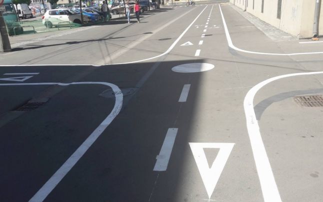 [FOTO] Timișoara are sens giratoriu pentru biciclişti