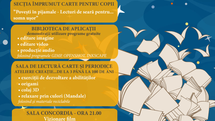 Noapte albă la biblioteca județeană din Arad Noapte albă la biblioteca județeană din Arad
