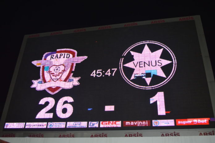 Meci de Cartea Recordurilor în Giuleşti: Rapid – Venus 26-1