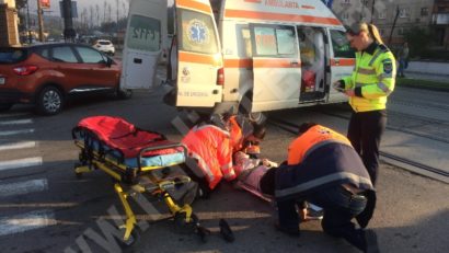 [FOTO] Accident pe trecerea de pietoni. Circulaţia a fost dată peste cap