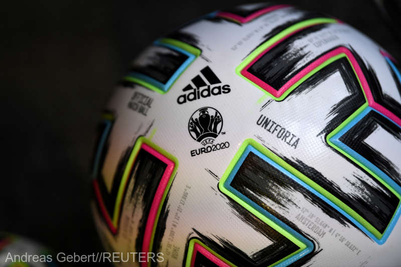 FILE PHOTO: The official match ball of the UEFA Euro 2020 is seen at a news conference in Munich