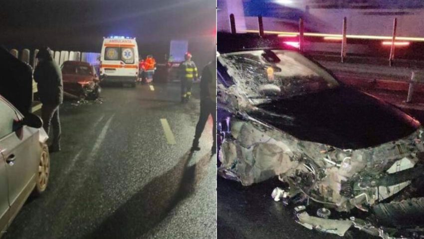 Accident spectaculos în Timiş. O persoană a fost rănită grav Accident spectaculos în Timiş. O persoană a fost rănită grav