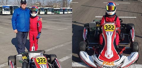 [FOTO-AUDIO] Pilotul Paul Lăzărescu din Reșița a câștigat locul I în Cupa României de karting