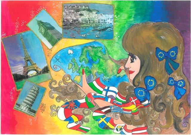 [FOTO]Cu penelul pe cerul Europei la Direcţia pentru Cultură Caraş-Severin