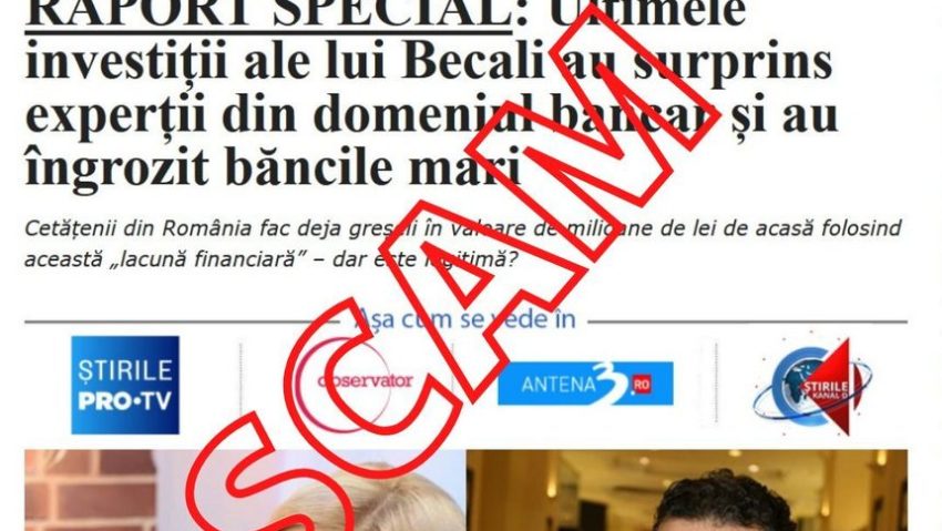Directoratul Naţional de Securitate Cibernetică: O nouă campanie de tip scam se propagă şi are ca ţintă utilizatori din România Directoratul Naţional de Securitate Cibernetică: O nouă campanie de tip scam se propagă şi are ca ţintă utilizatori din România