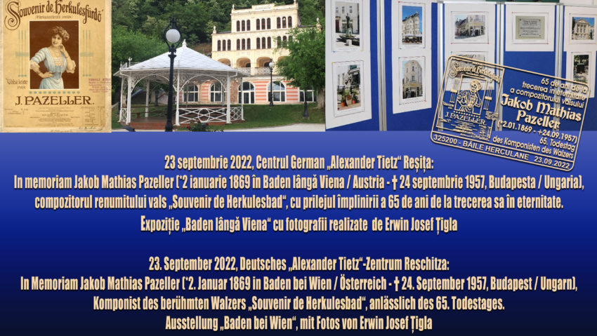 Souvenir de Herkulesbad răsună la Biblioteca germană Alexander Tietz din Reşiţa Souvenir de Herkulesbad răsună la Biblioteca germană Alexander Tietz din Reşiţa