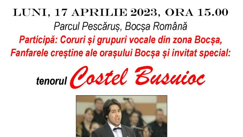Bocșa: Concert pascal ”Lumină din Lumină” Bocșa: Concert pascal ”Lumină din Lumină”