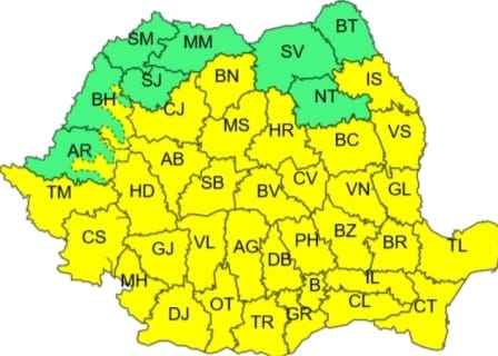 Meteorologii anunţă instabilitate atmosferică temporar accentuată în cea mai mare parte a ţării Meteorologii anunţă instabilitate atmosferică temporar accentuată în cea mai mare parte a ţării