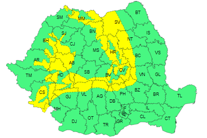 Intensificări ale vântului, precipitații mixte și polei în zonele joase și ninsori la munte, până vineri dimineața Intensificări ale vântului, precipitații mixte și polei în zonele joase și ninsori la munte, până vineri dimineața