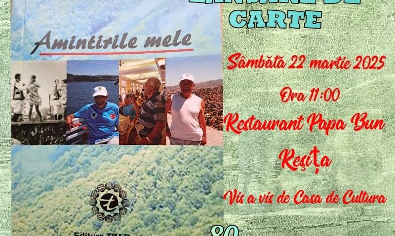Lansare de carte: „Amintirile mele” de Avram Boța Lansare de carte: „Amintirile mele” de Avram Boța