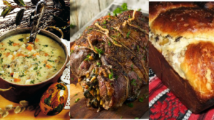 Menu de Paște tradițional: ciorbă de miel, friptură umplută și deserturi de casă