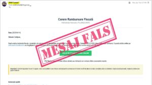 Atenție la emailurile false în numele ANAF: contribuabilii, vizați de o nouă tentativă de fraudă