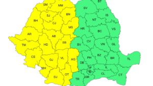 Instabilitate atmosferică accentuată în jumătatea vestică a ţării
