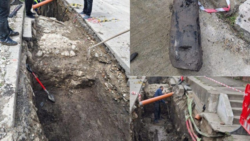 Vestigii medievale în Caransebeș: Zidul de apărare al Cetății, datat în secolul XIII, a fost descoperit în timpul lucrărilor edilitare Vestigii medievale în Caransebeș: Zidul de apărare al Cetății, datat în secolul XIII, a fost descoperit în timpul lucrărilor edilitare
