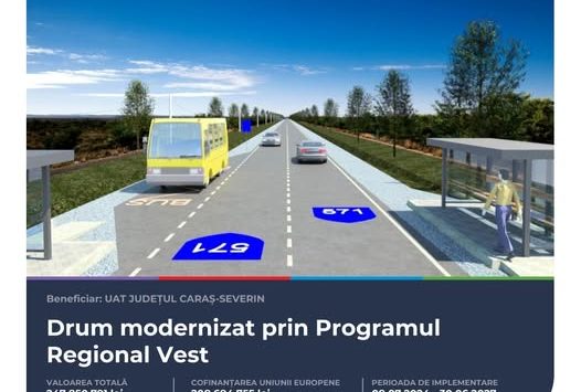 Consiliul Județean Caraș-Severin modernizează DJ 571, între Moldova Nouă și Ciuchici