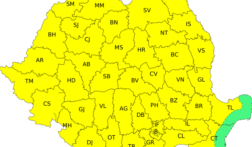 ANM: Averse torenţiale, descărcări electrice, vijelii şi grindină până luni dimineaţă, în cea mai mare parte a ţării ANM: Averse torenţiale, descărcări electrice, vijelii şi grindină până luni dimineaţă, în cea mai mare parte a ţării