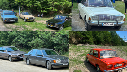„Muzeul pe patru roți” a poposit în Banatul de Munte – retromobiliști din toată țara la Ciudanovița