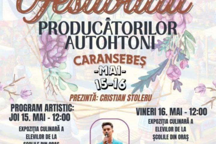 Prima ediţie a Festivalul Producătorilor Autohtoni la Caransebeș aduce tradiția în prim-plan, pe 15 şi 16 mai, în Parcul Teiuș Prima ediţie a Festivalul Producătorilor Autohtoni la Caransebeș aduce tradiția în prim-plan, pe 15 şi 16 mai, în Parcul Teiuș