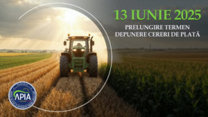 Termen limită: Fermierii mai pot depune cererile de plată APIA până vineri, 13 iunie 2025