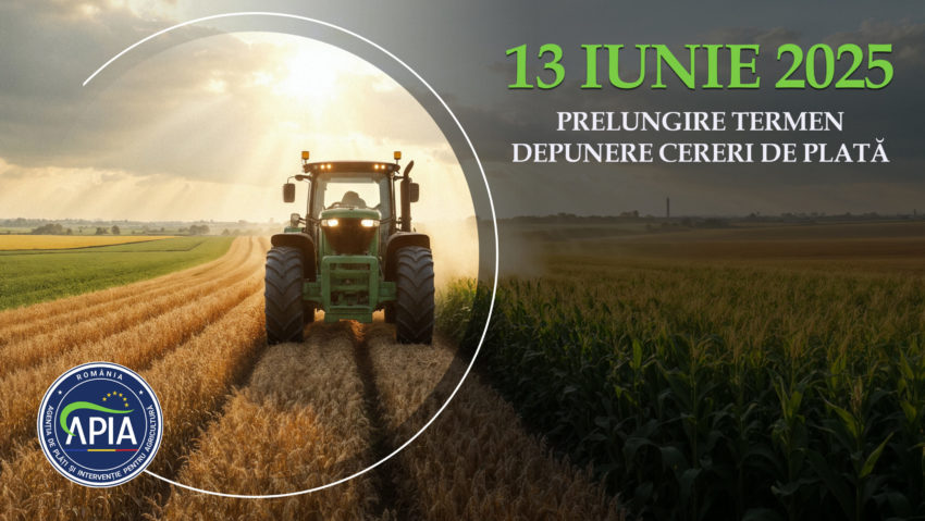 Termen limită: Fermierii mai pot depune cererile de plată APIA până vineri, 13 iunie 2025 Termen limită: Fermierii mai pot depune cererile de plată APIA până vineri, 13 iunie 2025