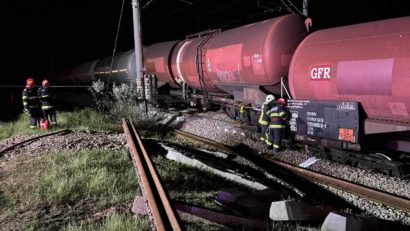 Tren de marfă deraiat pe linia Roșiori-Măldăeni. Circulație feroviară este restricţionată