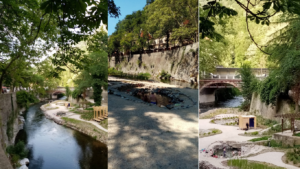 Spațiul de promenadă din Băile Herculane, vandalizat și neglijat: Voluntarii Herculane Project trag un semnal de alarmă