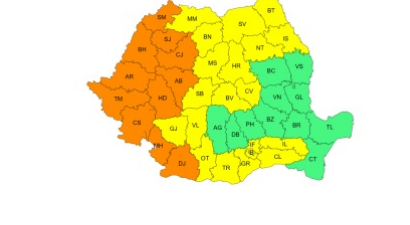 Cod portocaliu de caniculă în Banat, Crișana, Oltenia și Transilvania. Temperaturile urcă până la 37°C în weekend