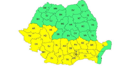 ANM: Val de caniculă în sud-vestul țării. Maxime de până la 36°C și disconfort termic accentuat