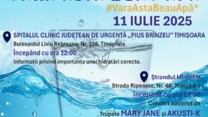 „Vara asta beau apă”. UMF Timișoara relansează campania de conștientizare a riscurilor deshidratării