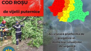 COD ROȘU de vijelii în Caraș-Severin