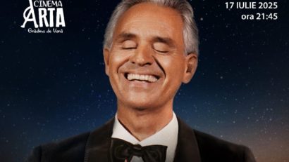 Andrea Bocelli: „30 de ani de carieră” – proiecție specială în grădina de vară de la Cinematograful „Arta” din Arad