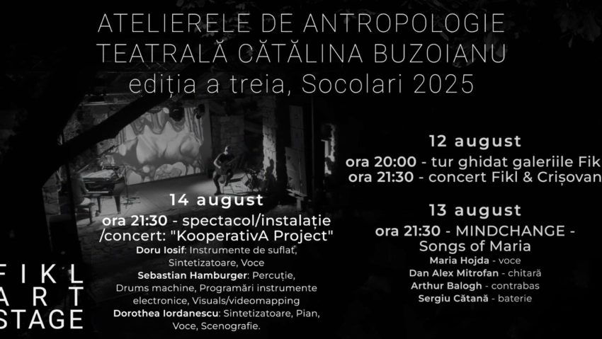 Atelierele de Antropologie Teatrală „Cătălina Buzoianu” @Fikl Art Stage într-o nouă ediție și colaborare!
