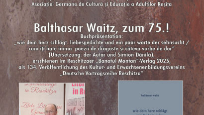 Balthasar Waitz, sărbătorit la 75 de ani cu o nouă carte lansată la Reșița