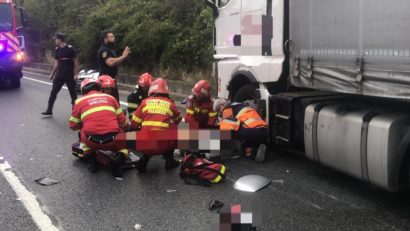Grav accident rutier pe DN 6, aproape de gara Orșova: un motociclist și-a pierdut viața