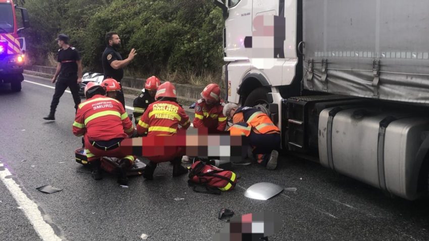 Grav accident rutier pe DN 6, aproape de gara Orșova: un motociclist și-a pierdut viața