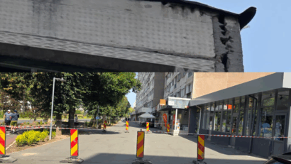 Pericol de prăbușire pe Bulevardul Republicii din Reșița: fisuri grave la Blocul 8, zona a fost securizată